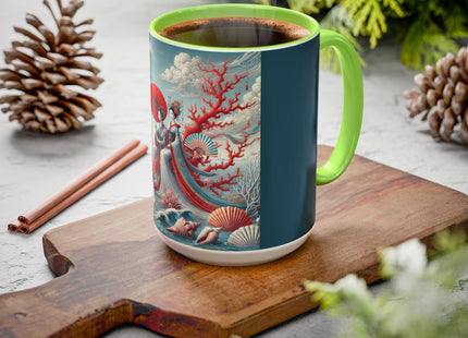 Ladies by the Quiet Sea Colorful Mugs (11oz, 15oz)