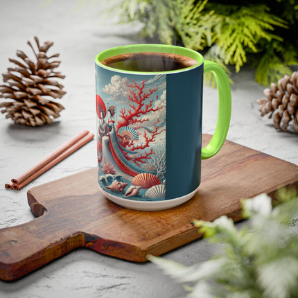 Ladies by the Quiet Sea Colorful Mugs (11oz, 15oz)