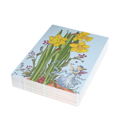 Daffodil Fairy Postcards (envelopes included) - Bundles of 10, 30, 50 Pieces