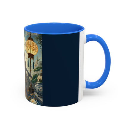 Moonlit Bridge Gentleman Colorful Mug – Imperial Serenity & Moonlit Harmony