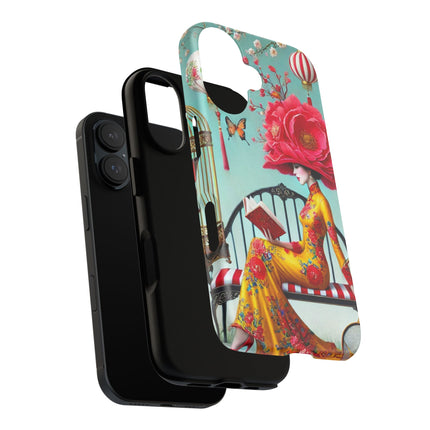 Reading In A Painted Garden Phone Cases