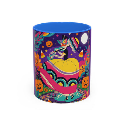 🌙🎃 The Lady Of Moonbeam Hollow Colorful Mug – Whimsical Halloween Charm