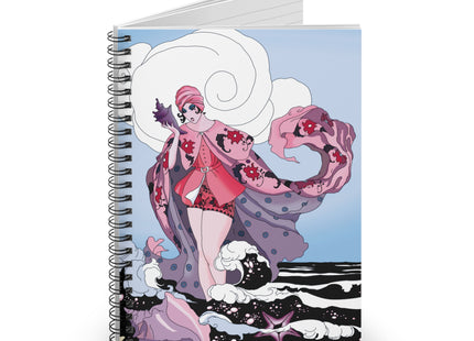 Goddess of the Swirling Sea Spiral Notebook - Ruled Line