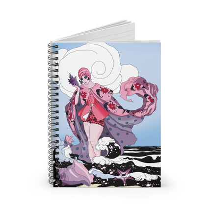 Goddess of the Swirling Sea Spiral Notebook - Ruled Line