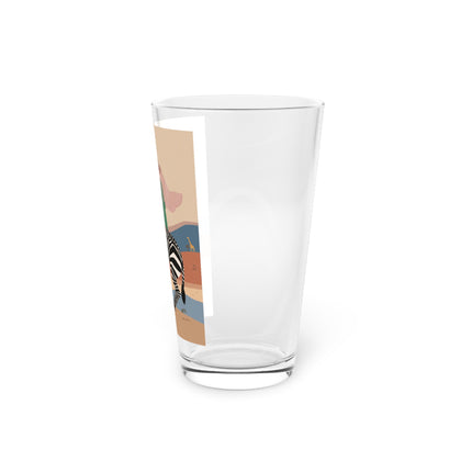 Zebra Rider Pint Glass – Safari Chic & Art Deco Adventure