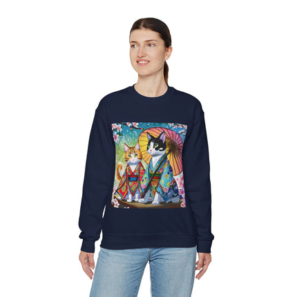Kimono Kitties Unisex Heavy Blend™ Crewneck Sweatshirt