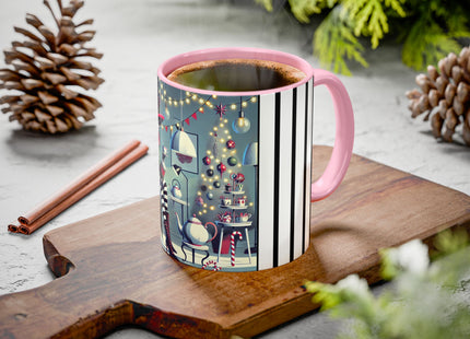 Whimsical Christmas Tea Party Colorful Mugs (11oz, 15oz)