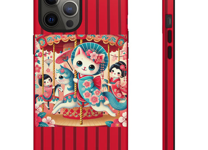 Geisha Kitten's Enchanted Carousel Phone Cases
