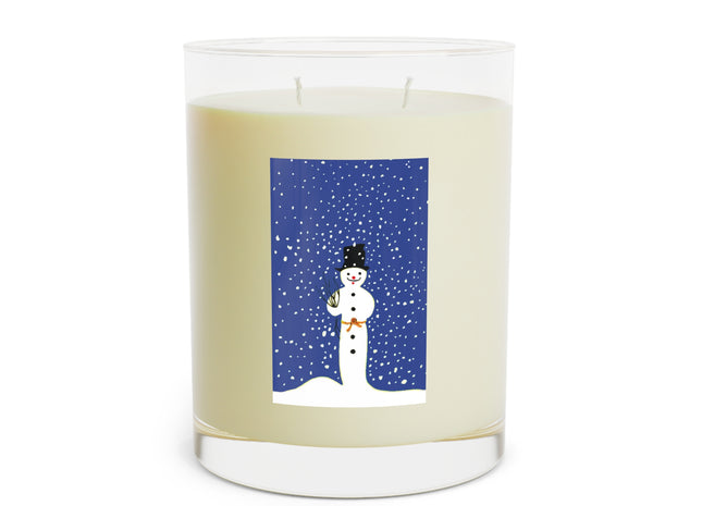 Snowman in Falling Snow Scented Candle - Full Glass, 11oz