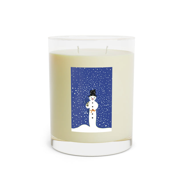 Snowman in Falling Snow Scented Candle - Full Glass, 11oz