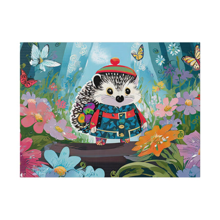 Cute Hedgehog Matte Canvas, Stretched, 0.75"