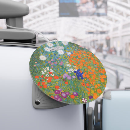 Cottage Garden by Gustav Klimt Luggage Tags