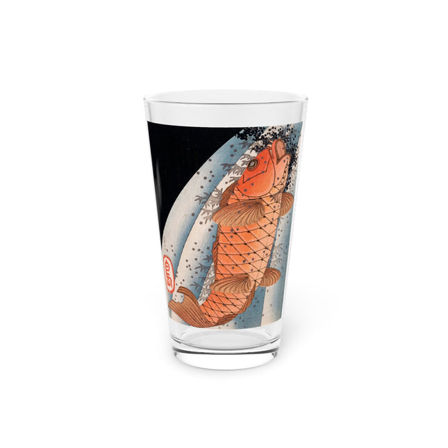 Carp Swimming up a Waterfall by Yashima Gakutei Glass, 16oz