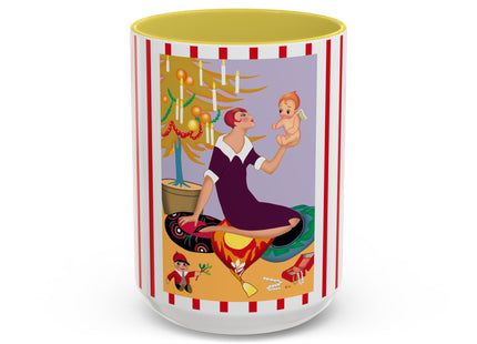 Art Deco Christmas Colorful Mugs (11oz, 15oz)