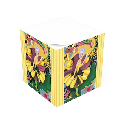 Enchanted Pansy Elegance Note Cube