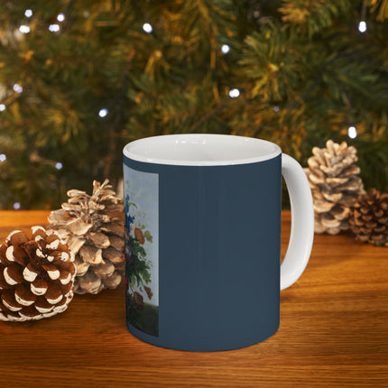 Bouquet of Flowers and a Nest by Sebastian Wegmayr Ceramic Mug 11oz