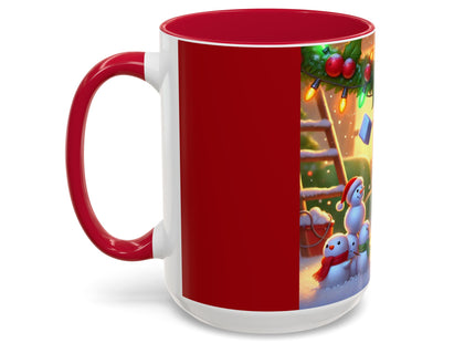 Naughty or Nice Kitten Christmas Colorful Mugs (11oz, 15oz)