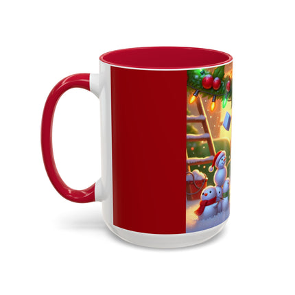 Naughty or Nice Kitten Christmas Colorful Mugs (11oz, 15oz)