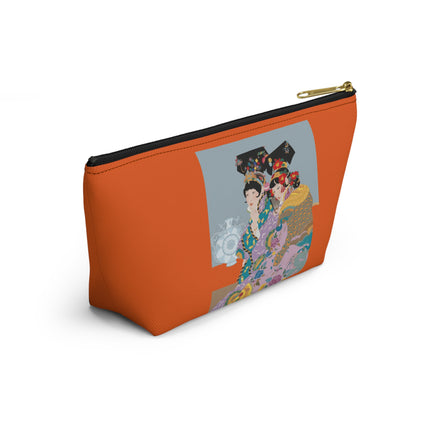 Two Geishas in Peacock Kimonos Cosmetic Bag – Timeless Elegance & Sisterly Grace