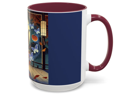 Court Magician with Ghost Butterflies Colorful Mugs (11oz, 15oz)