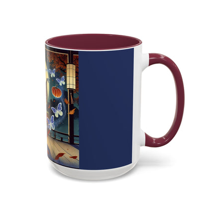 Court Magician with Ghost Butterflies Colorful Mugs (11oz, 15oz)