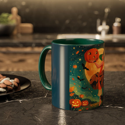 🦇🎃 The Witch Of Batwing Pumpkin Hollow Colorful Mug – Moonlit Halloween Charm