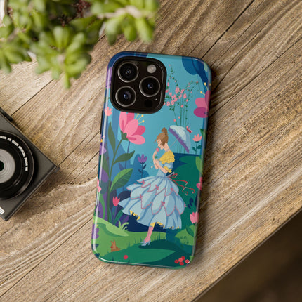 🌸☂️ A Stroll Through The Enchanted Forest Phone Case – Art Deco Floral Fantasy