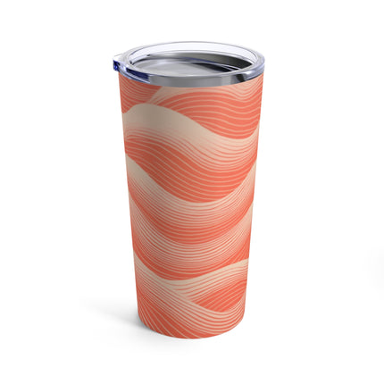 Hues of Orange and Beige Wave Pattern Tumbler 20oz