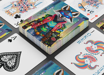 Cyber Hyena Playing Cards