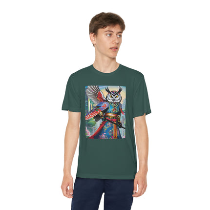 Cyberpunk Samurai Owl Youth Competitor Tee