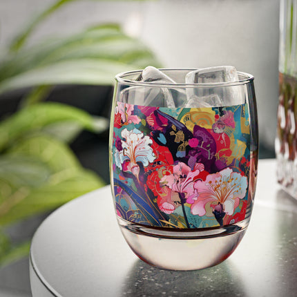 Ethereal Irises Whiskey Glass