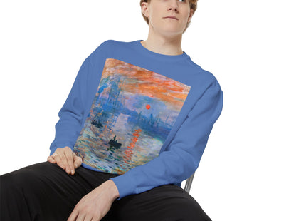 Sunrise by Claude Monet Unisex Garment-Dyed Sweatshirt