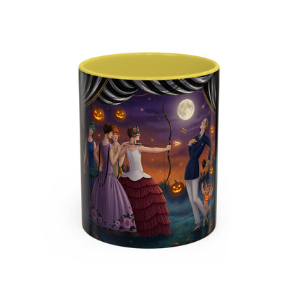 🏹🎃 Cupid's Arrow At Pumpkin Moon Manor Colorful Mug – Romantic Halloween Charm