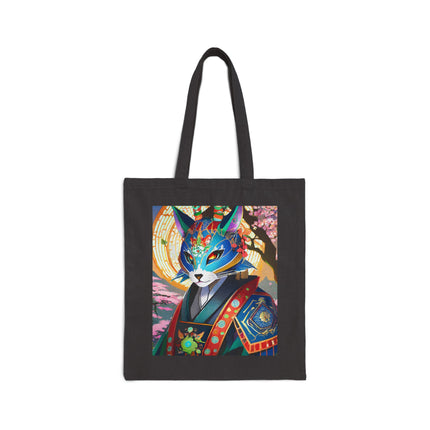 Cyberpunk Samurai Cotton Canvas Tote Bag