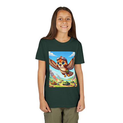 Red-Tailed Hawk in Battle Youth Short Sleeve Tee