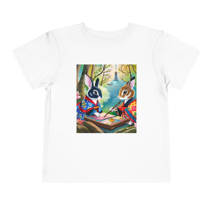 Fairy Animals Writing Wishes Toddler Short Sleeve Tee
