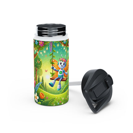 Robot Fairy Stainless Steel Water Bottle, Standard Lid