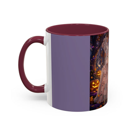 🎃🌙 The Midnight Court Of Pumpkin Grove Colorful Mug – Elegant Halloween Masquerade