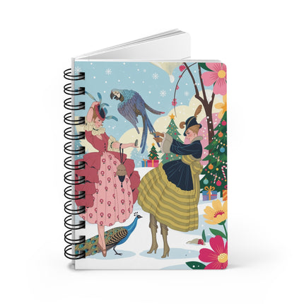 🦜🦚 The Winter Aviary Gathering Spiral Notebook – Whimsical Holiday Fantasy