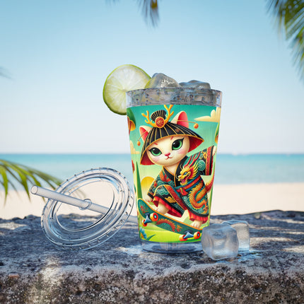 Dragon Dance on Wheels Sunsplash Tumbler with Straw, 16oz