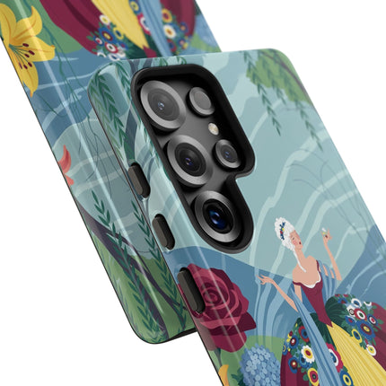 🌹🌿 The Willow Garden Promenade Phone Case – Art Deco Floral Elegance