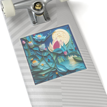 Ethereal Moonlit Lake Kiss-Cut Stickers (4 Sizes)