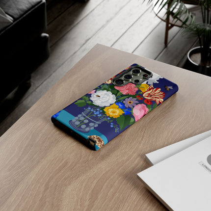 Midnight Floral Bouquet Phone Case – Vibrant Blooms & Enchanted Garden