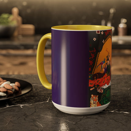 The Jewel Pavilion Colorful Mug (11oz, 15oz) – Royal Elegance, Peacock Beauty & Jewel-Toned Splendor