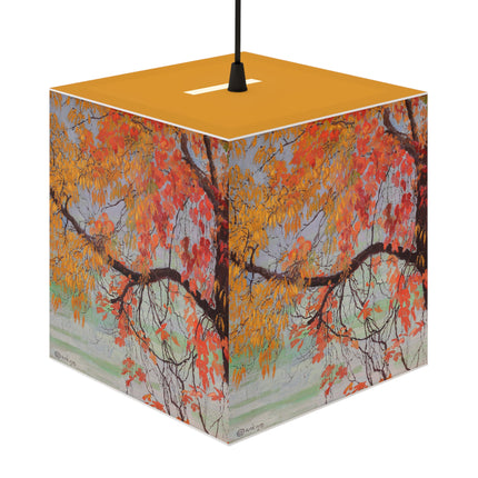 Autumn leaves by Edward Okuń Light Cube Lamp