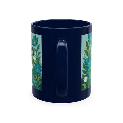 🐉🌿 The Lady & The Garden Dragon Ceramic Mug – Art Deco Botanical Whimsy