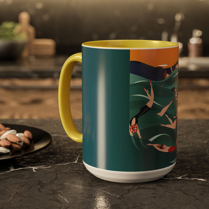 Summer Splash Colorful Mugs – Retro Beach Joy & Carefree Summer Vibes