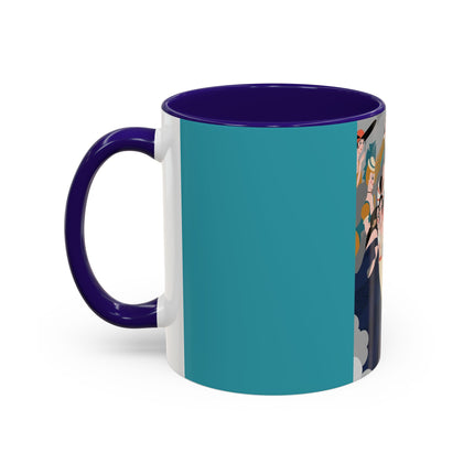 Celestial Masquerade Colorful Mugs – Theatrical Elegance & Floating Whimsy