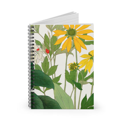 Clerodendrum & Rudbeckia by Tanigami Kônan Spiral Notebook - Ruled Line