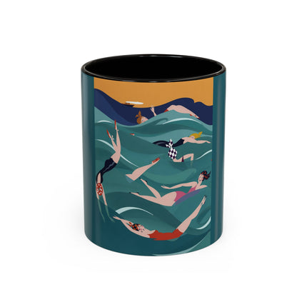 Summer Splash Colorful Mugs – Retro Beach Joy & Carefree Summer Vibes